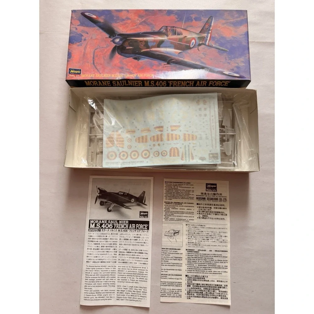 Hasegawa 1/72 Morane Saulnier M.S.406 French Air Force Model Kit AP19